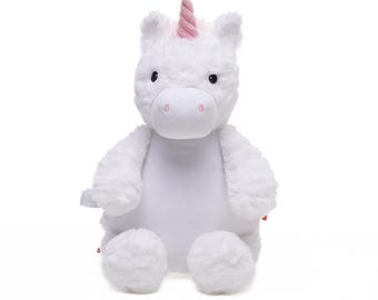 Personalised Embroidered White Unicorn