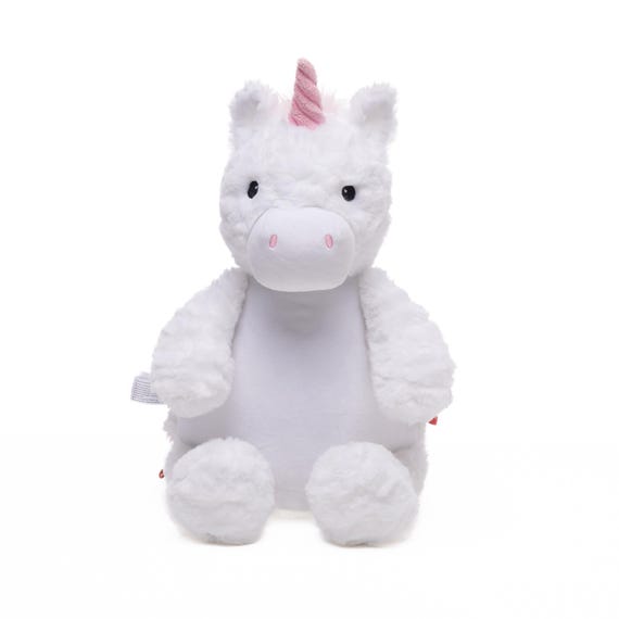 Personalised Embroidered White Unicorn