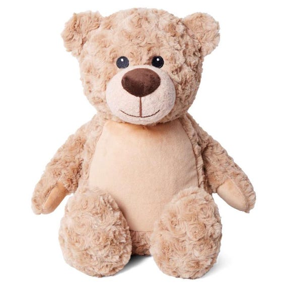 Personalised Embroidered Caramel Bear