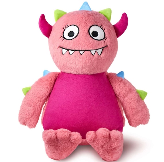 Personalised Embroidered Pink Monster,
