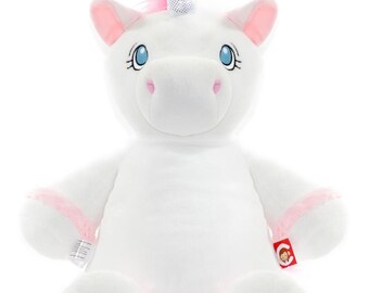 Personalised Embroidered White Unicorn
