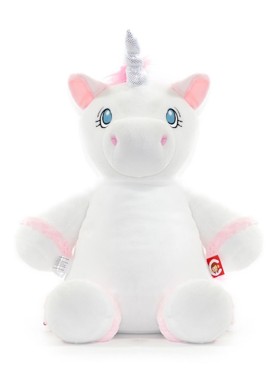 Personalised Embroidered White Unicorn