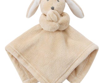 Personalised Embroidered Bunny Rabbit Baby Blankie Comforter