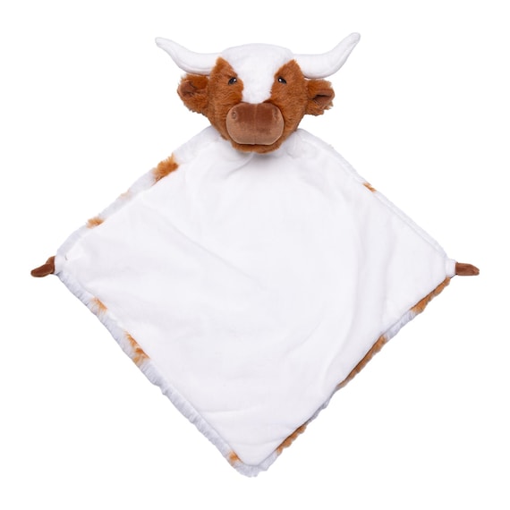 Personalised Texas Longhorn Cow Baby Blankie Comforter