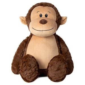 Personalised Embroidered Monkey Plush • Jungle Nursery Decor • Soft Cuddly Toy • Baby Shower Gift • Birthday Present