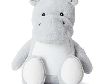 Personalised Embroidered Hippo