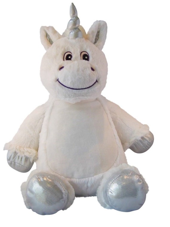 Personalised Embroidered white unicorn