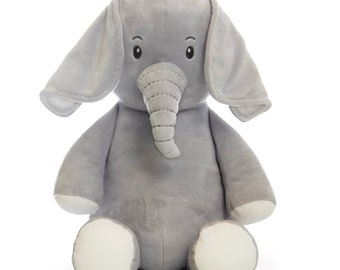 Personalised  Embroidered Floppy Ear Elephant