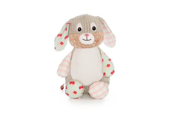 Personalised  Embroidered Shabby Chic Bunny Rabbit