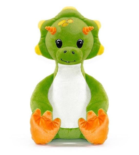 Personalised  Embroidered Green Dinosaur