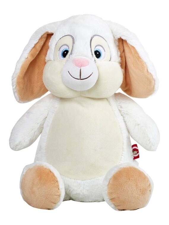 Personalised Embroidered White Bunny Rabbit