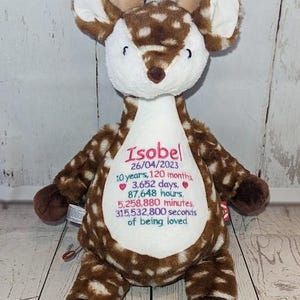 Personalised Embroidered Deer