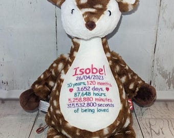 Personalised Embroidered Deer