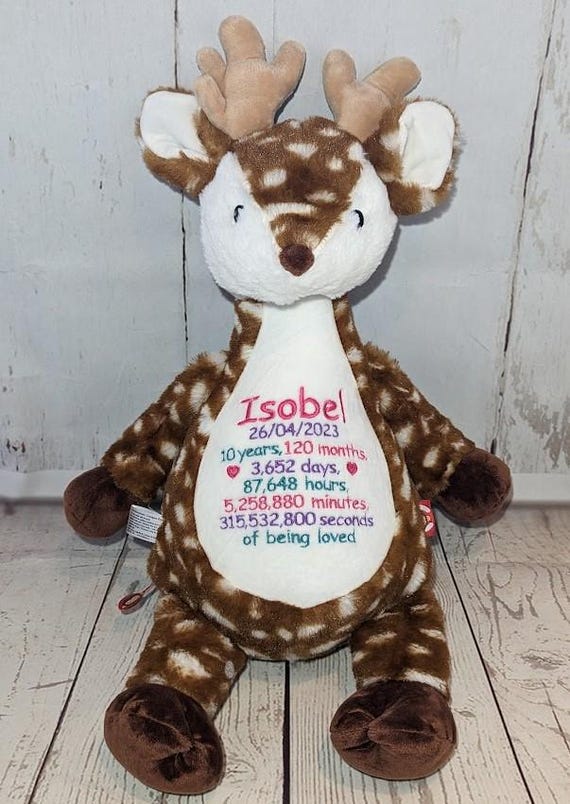 Personalised Embroidered Deer
