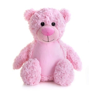 Oso rosa bordado personalizado