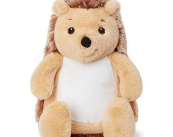 Personalised Printed Hedgehog Plush • Woodland Nursery Decor • Soft Huggable Toy • Baby Shower Gift • Birthday Keepsake