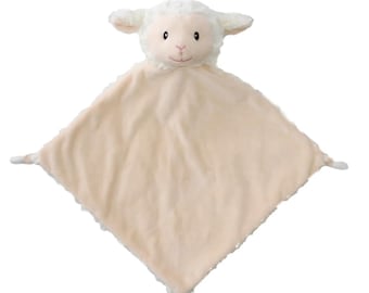 Personalised Fluffy Lamb Baby Blankie Comforter