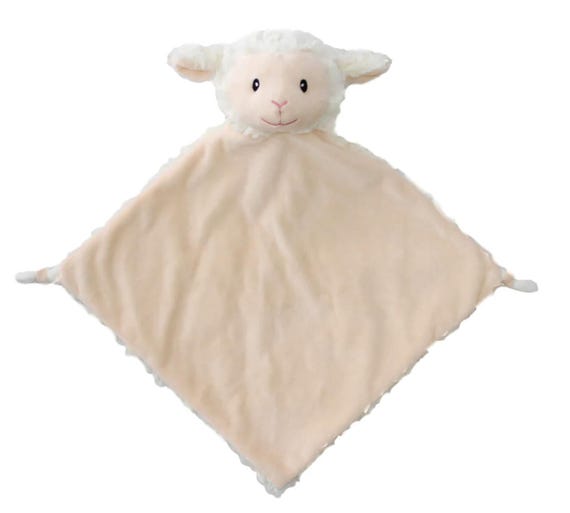 Personalised Fluffy Lamb Baby Blankie Comforter