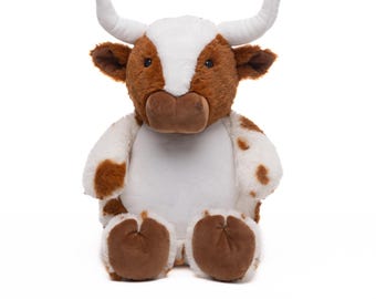 Personalised Embroidered Texas Longhorn Cow