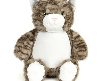 Personalised Embroidered Tabby Cat, Kitten,