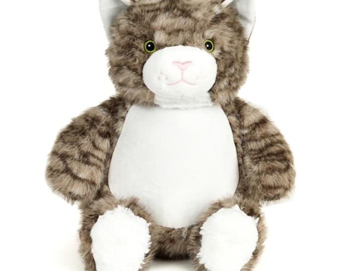 Featured listing image: Personalised Embroidered Tabby Cat, Kitten,