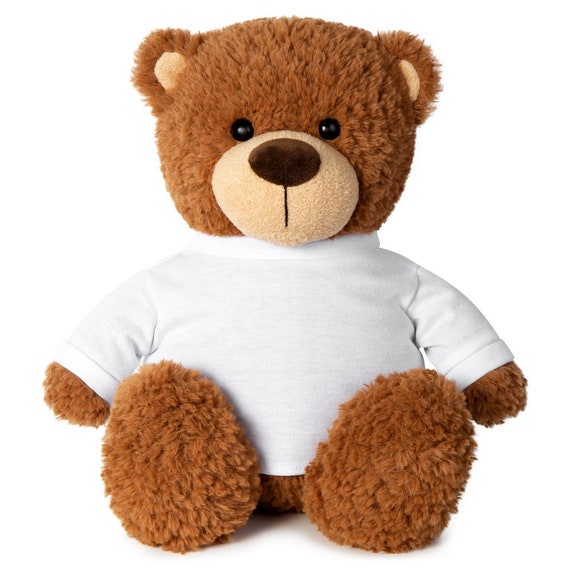 Personalised Embroidered Brown T-shirt Teddy Bear