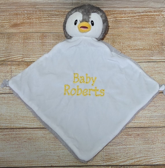 Personalised Penguin Baby Blankie