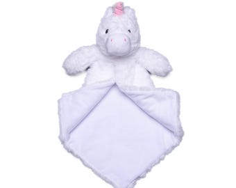 Personalised  Unicorn Baby Blankie Comforter, Luvie