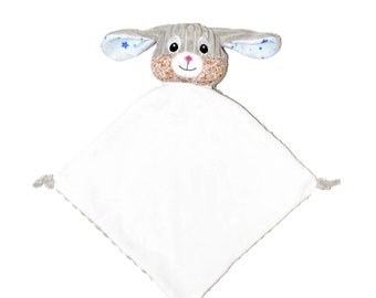 Personalised Baby Sensory Bunny Rabbit Baby Blankie, starry night