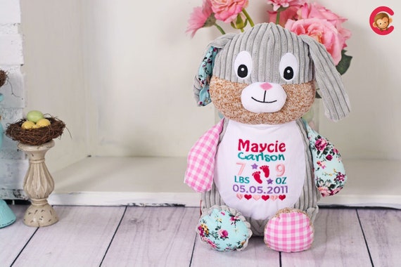 personalised pink bunny