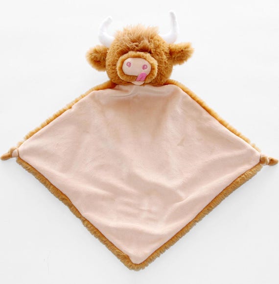 Personalised Highland Cow Baby Blankie Comforter