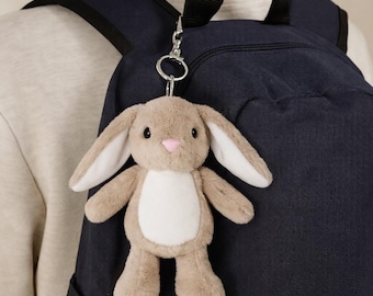 Personalised Plush Key Chain - Brown Bunny Rabbit