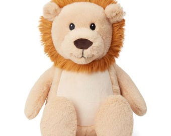 Personalised Lion Soft Toy • Safari Baby Shower Gift • Cuddly Plush Keepsake • Nursery Decor • First Birthday Present