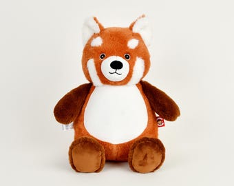 Personalised Embroidered Red Panda Bear