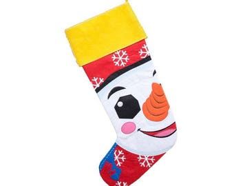 Personalised Christmas Stocking, snowman
