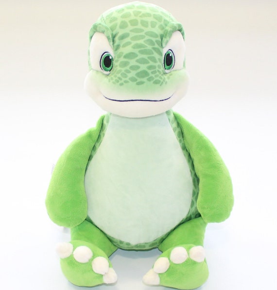 Personalised  Embroidered Green Dinosaur