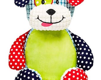 Personalised Embroidered Baby Sensory Puppy Dog