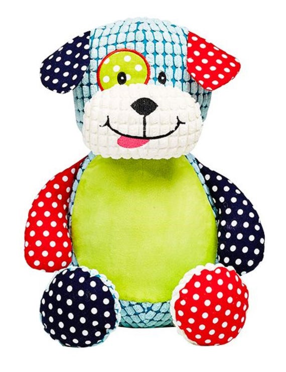 Personalised Embroidered Baby Sensory Puppy Dog