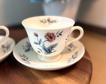 Juego de 4 tazas y platillos Wedgewood Williamsburg Potpourri