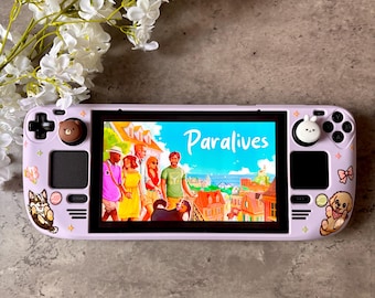 Cosy Dogs Steam Deck Case | Custom Steam Deck OLED Case | Kawaii Gaming Accessories | Protective Hard Shell Cover |