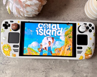 Cosy Frogs Steam Deck Case | Custom Steam Deck OLED Case | Kawaii Gaming Accessories | Protective Hard Shell Cover |