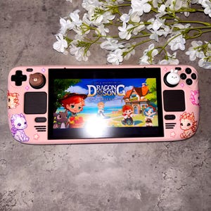 Cosy Dragons Steam Deck-fodral | Anpassat Steam Deck OLED-fodral | Kawaii-speltillbehör | Skyddande hårt skal |