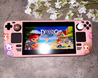 Cosy Dragons Steam Deck Case | Custom Steam Deck OLED Case | Kawaii Gaming Accessories | Protective Hard Shell Cover |