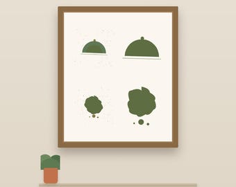 Abstrakte Formen SVG Bundle, Mid-Century Boho Bögen & Kleckse, 50 erdige Vektor-Grafiken, SVG PNG, Cricut Silhouette Schnitt Dateien