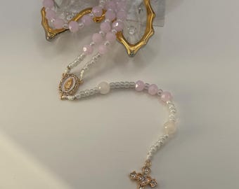 Pink and Rose Quartz (Our Father) Rosary
