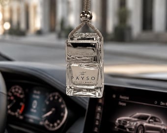 Luxury Car Air Freshener, Hanging Car Perfume Bottle, Refillable Auto Diffuser, Minimalist Car Interior Fragrance
