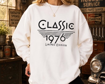 Custom Birth Year Sweatshirt, Personalized Classic Year Crewneck, Limited Edition Birthday Pullover, Retro Birthday Gift