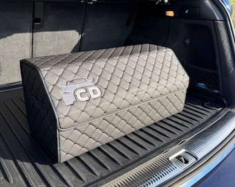Premium Leder Kofferraum-Organizer mit Deckel, faltbare Auto Aufbewahrungsbox, magnetischer Fracht-Organizer, Geschenk für Auto-Liebhaber
