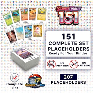Scarlet & Violet 151 Complete Set Placeholder Kit