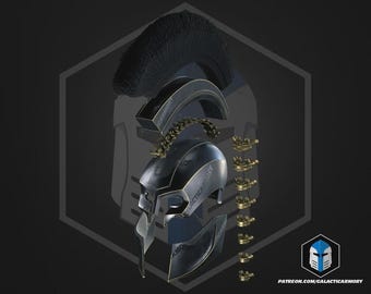 Agamemnon Helmet: 3D Printed Wearable Cosplay Prop (PLA)